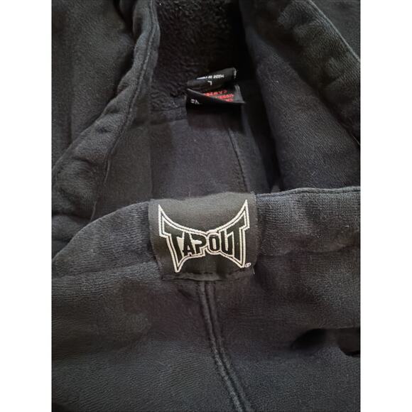 Vintage Y2K Tapout Spell out Zip Up Hoodie Men's L Grunge Goth Jesse Pinkman - Picture 5 of 5